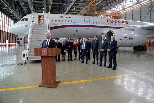 Самолёту Ту-214 СЛО «Россия» присвоено имя Андрея Туполева